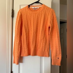Tommy Hilfiger Women's Orange Cable Sweater
